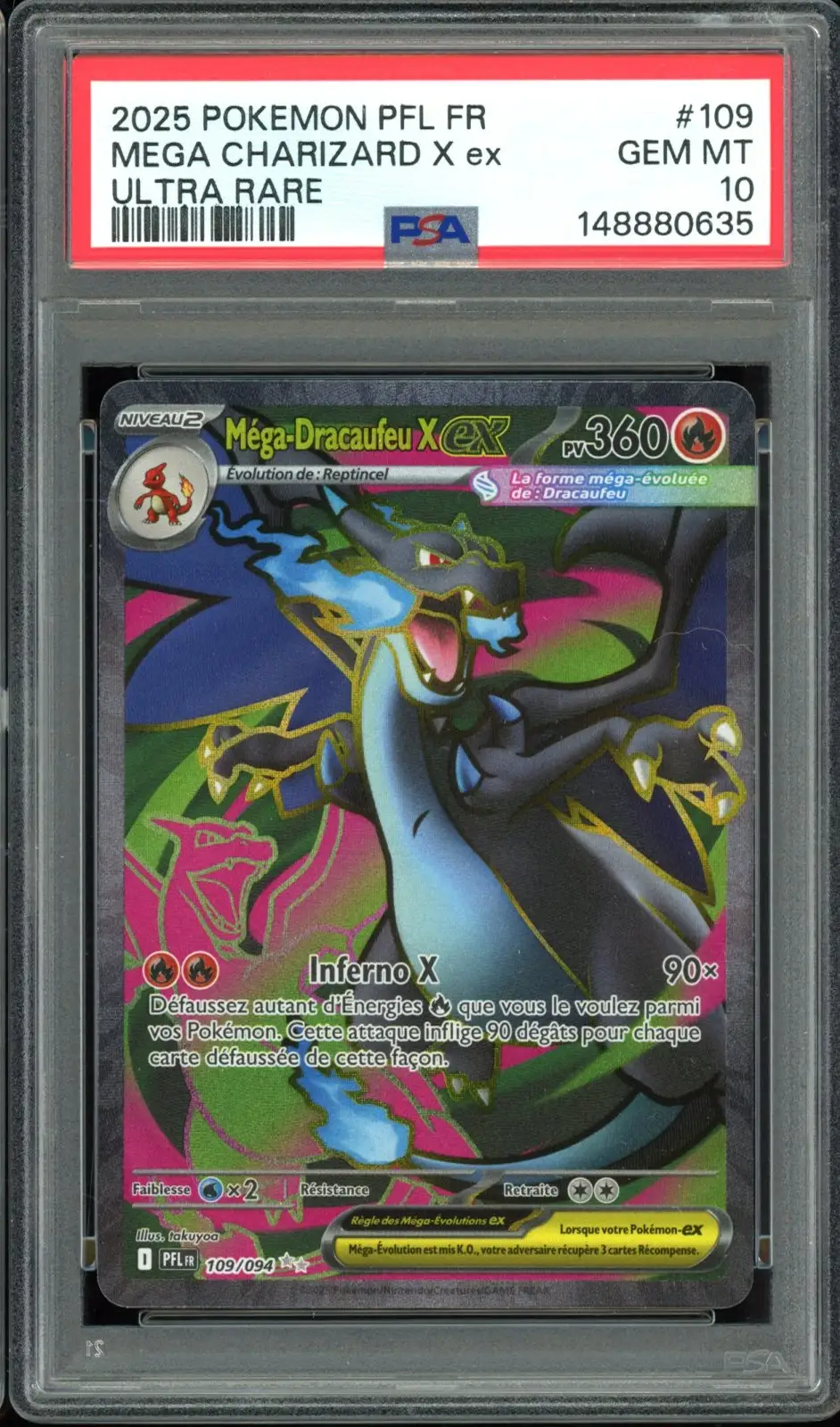 PSA 10 Méga-Dracaufeu X Ex