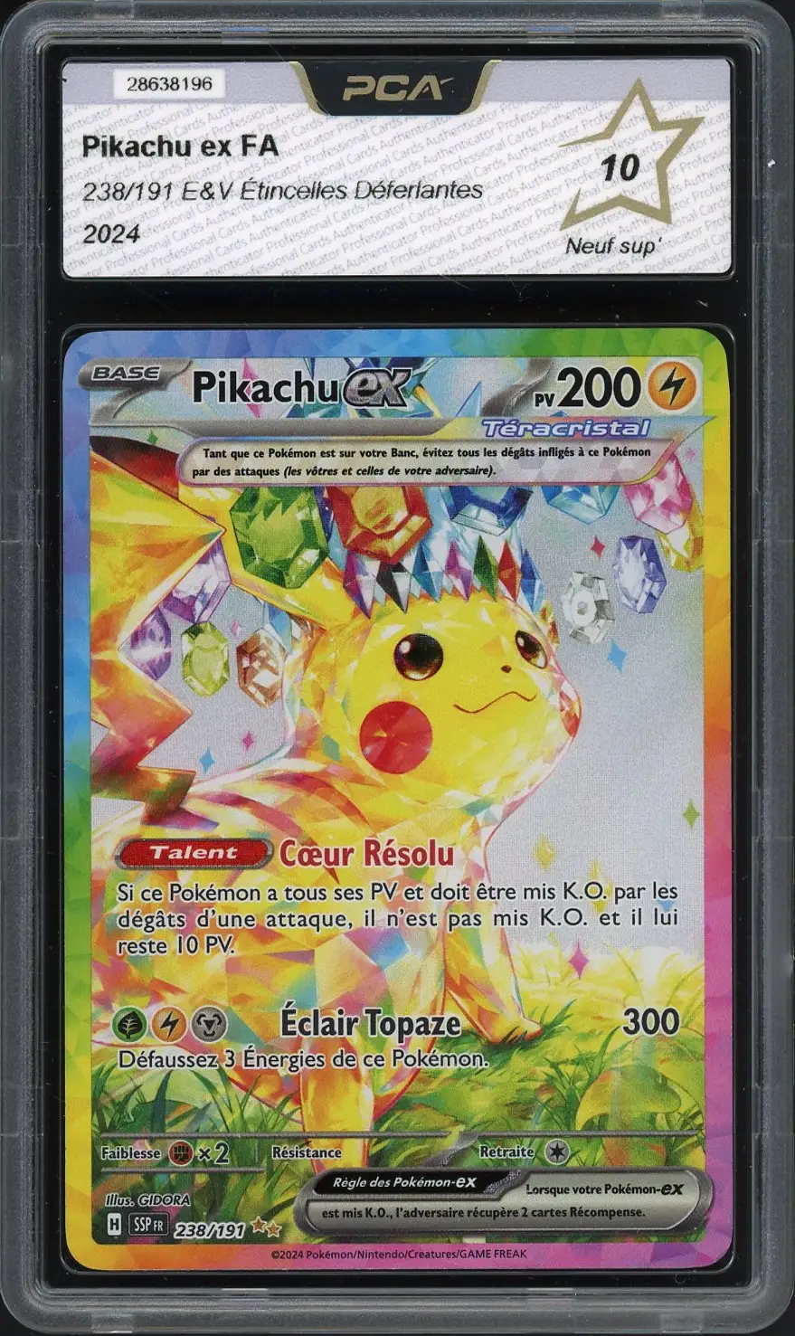 PCA 10 Pikachu Ex
