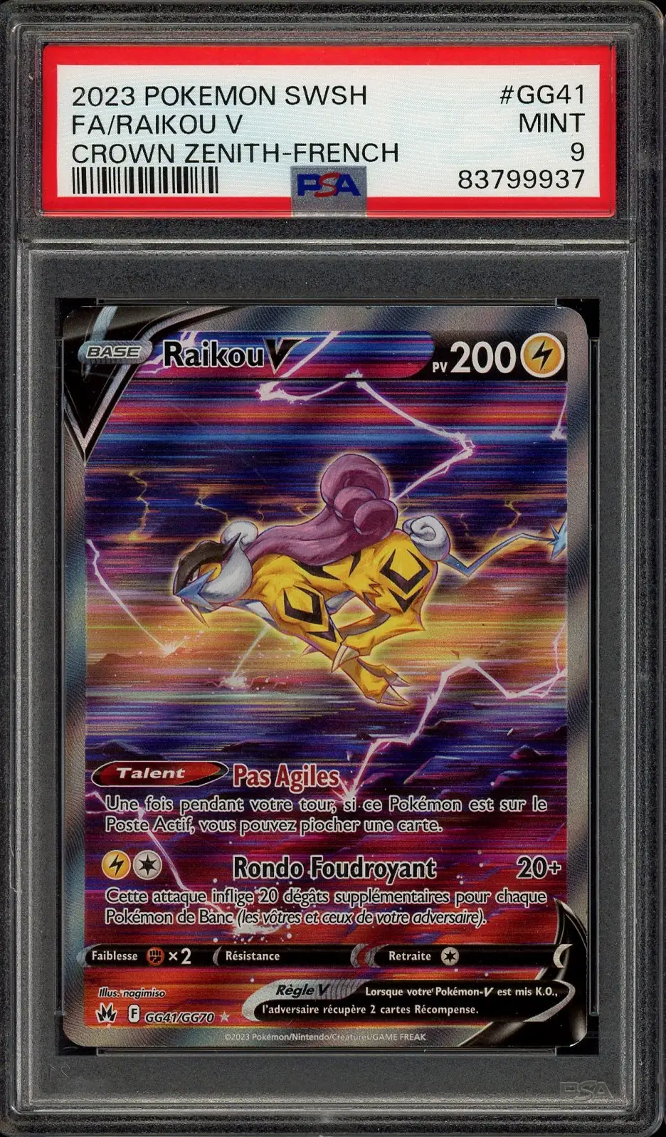 PSA 9 Raikou V