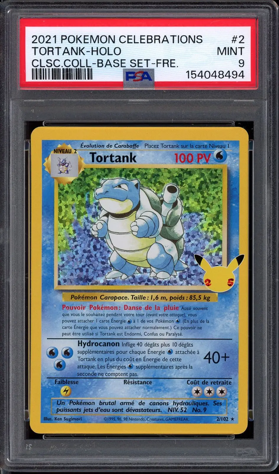 PSA 9 Tortank Holo