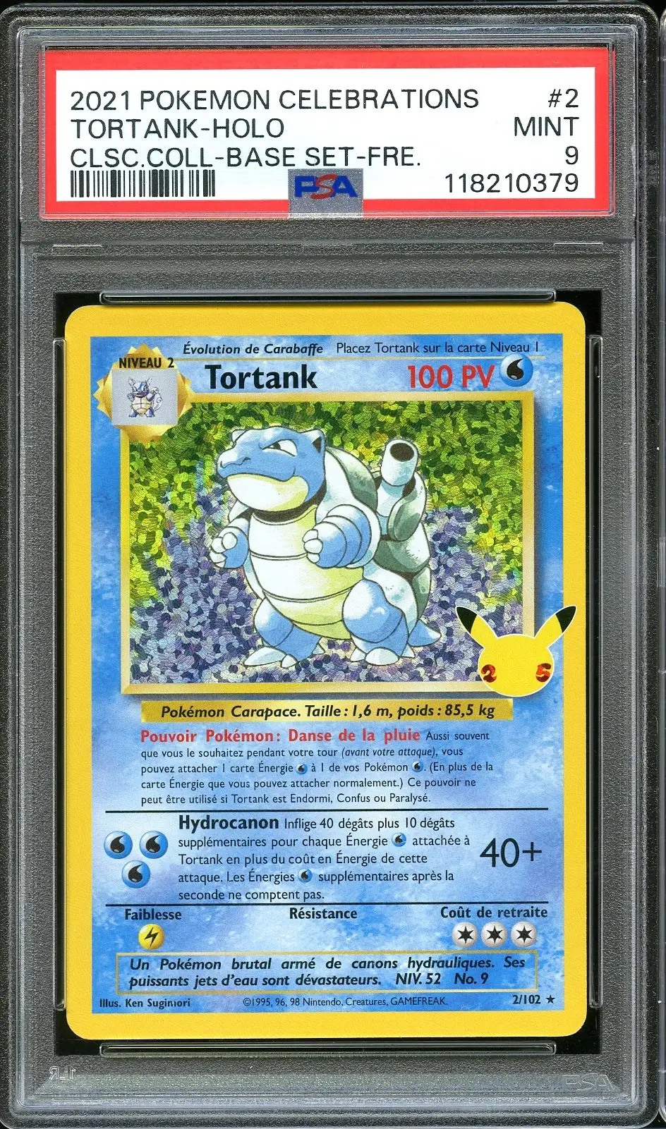 PSA 9 Tortank Holo