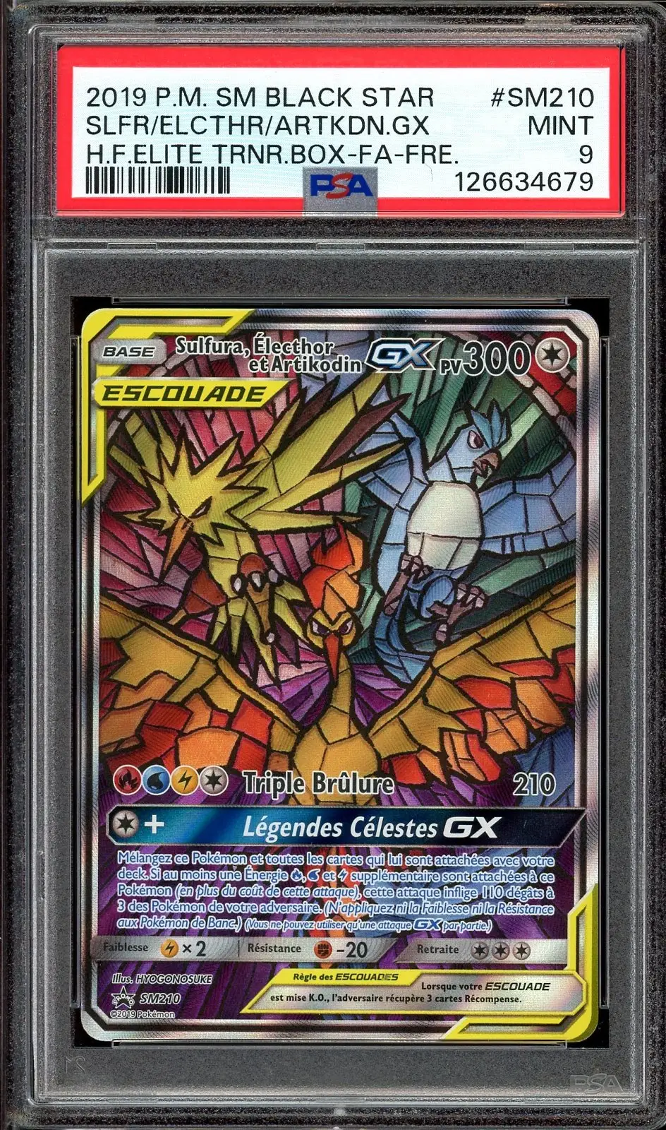 PSA 9 Sulfura, Électhor et Artikodin Gx