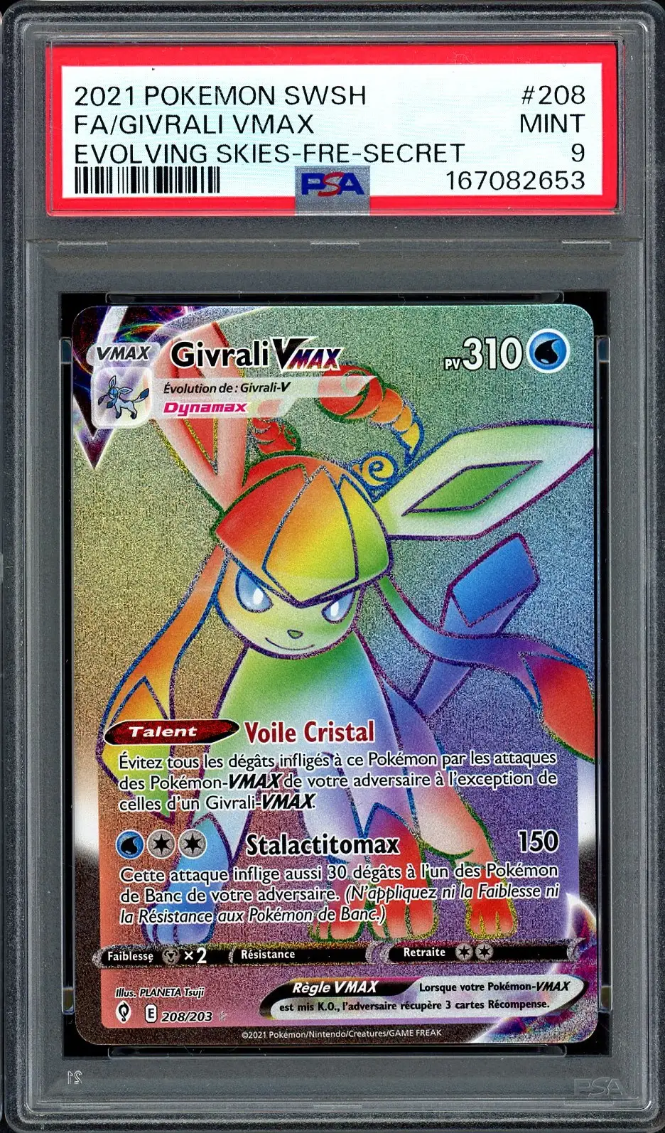 PSA 9 Givrali VMax Rainbow