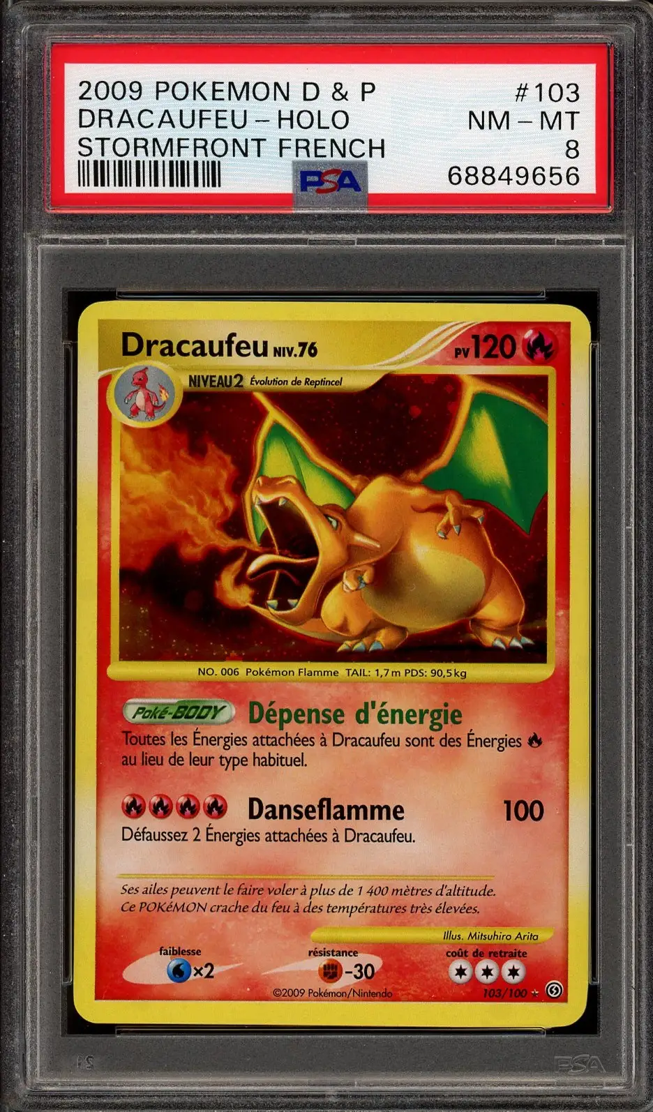 PSA 8 Dracaufeu Holo