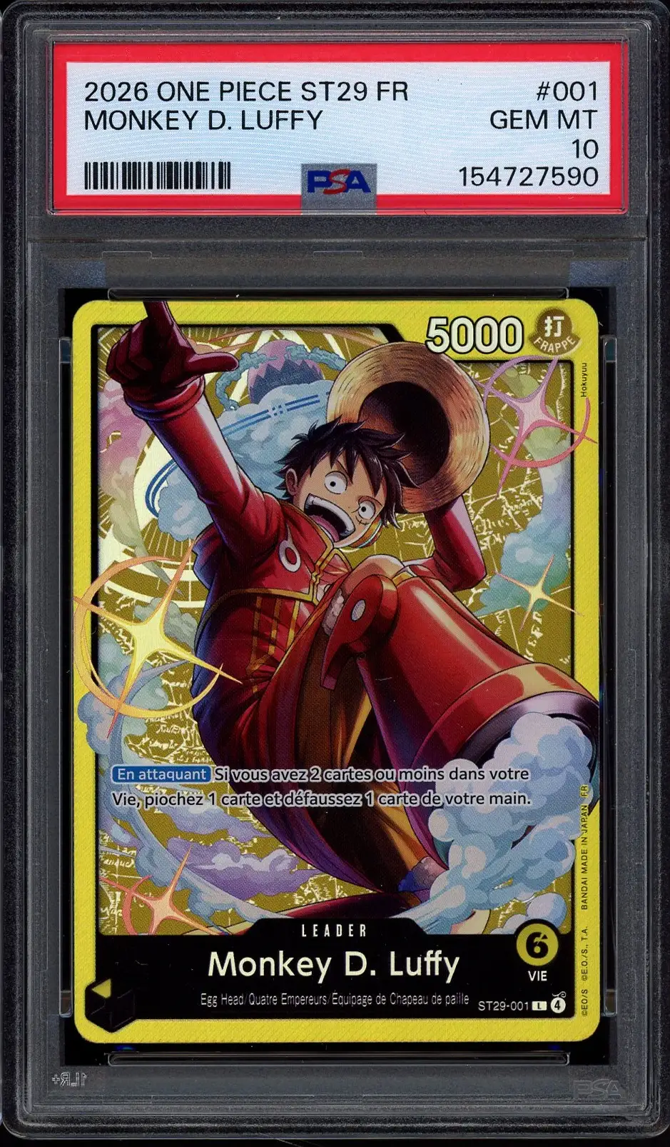 PSA 10 Monkey D. Luffy