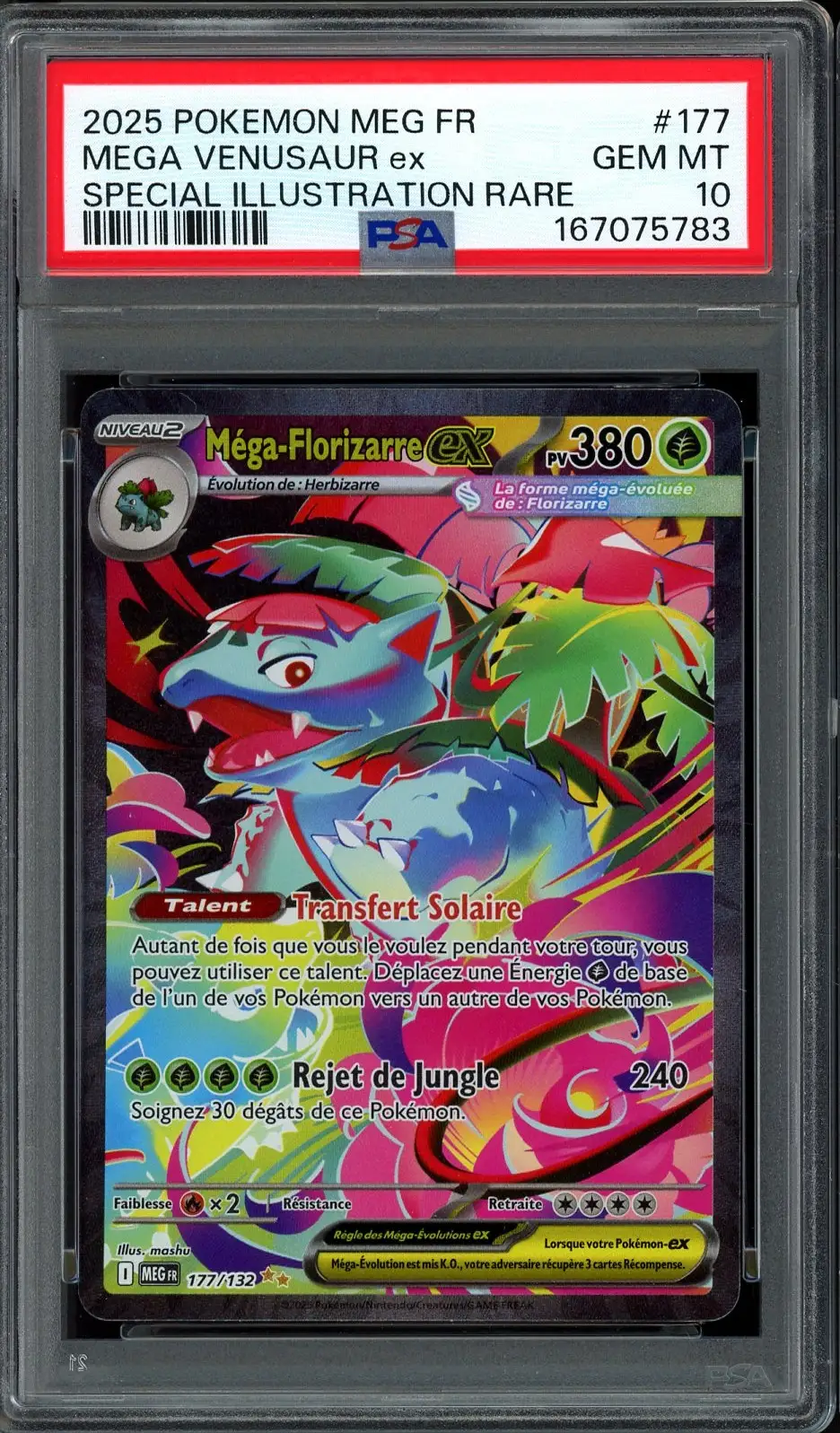PSA 10 Méga-Florizarre Ex