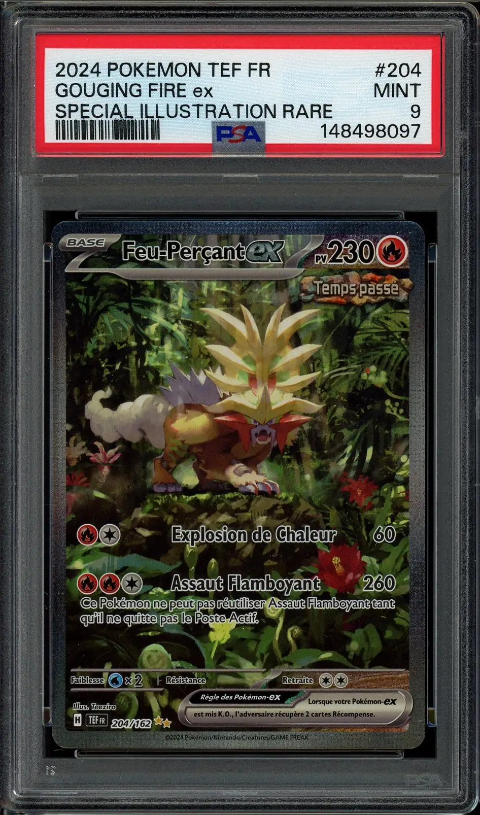PSA 9 Feu-Perçant Ex