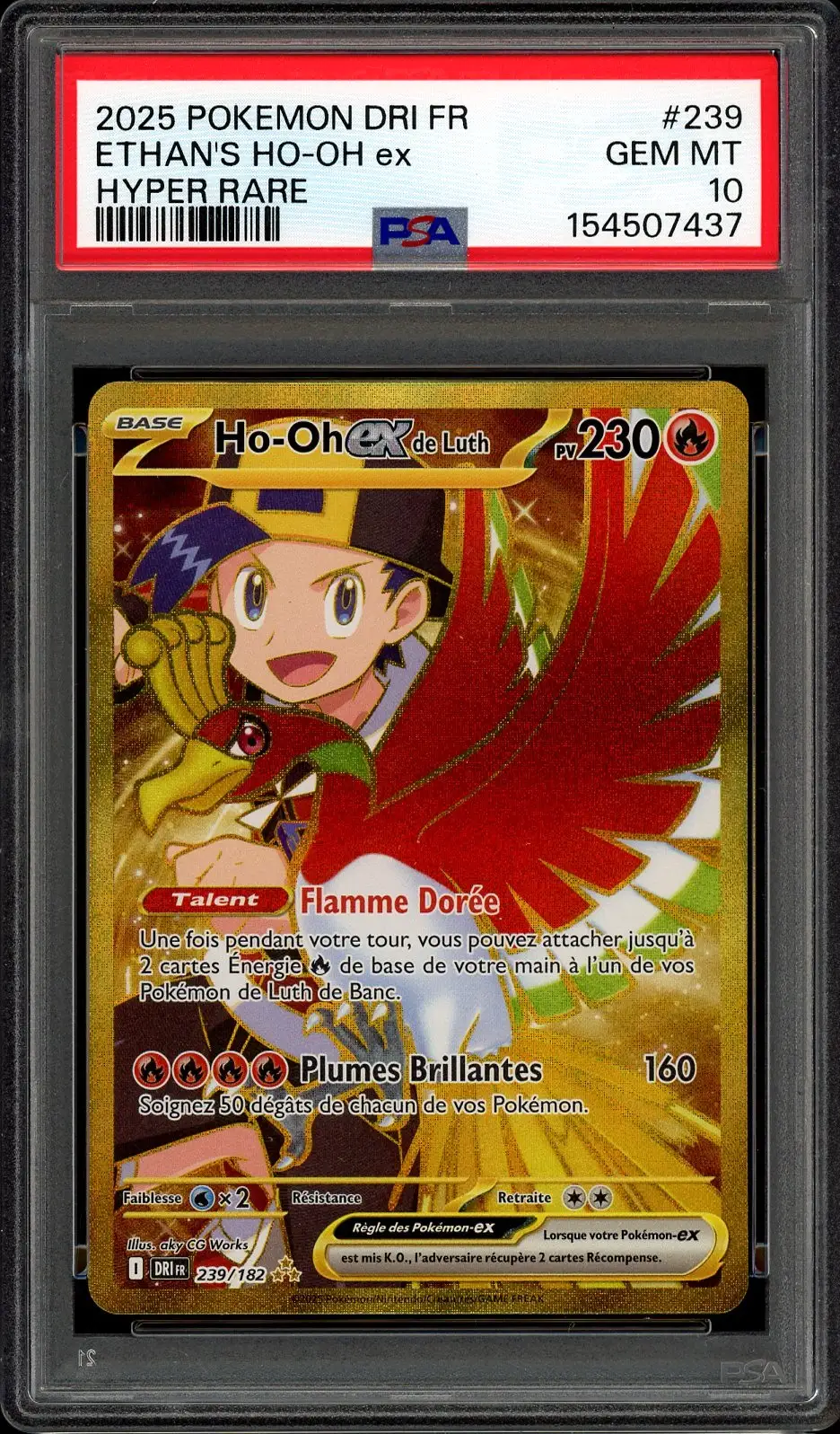 PSA 10 Ho-Oh Ex de Luth Gold