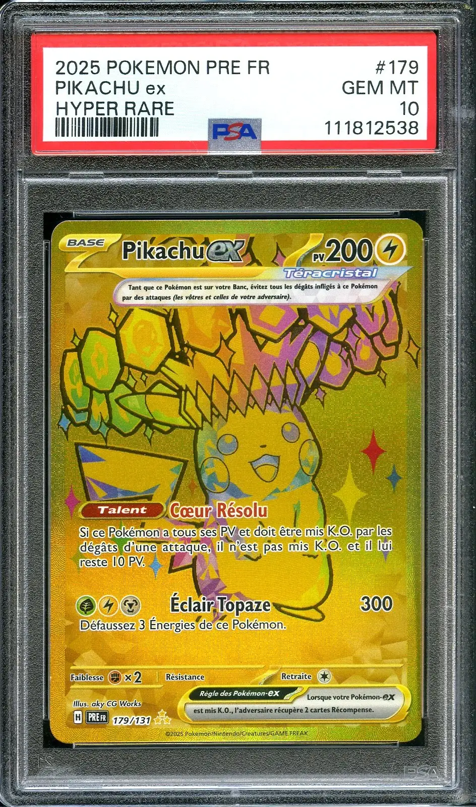 PSA 10 Pikachu Ex Gold