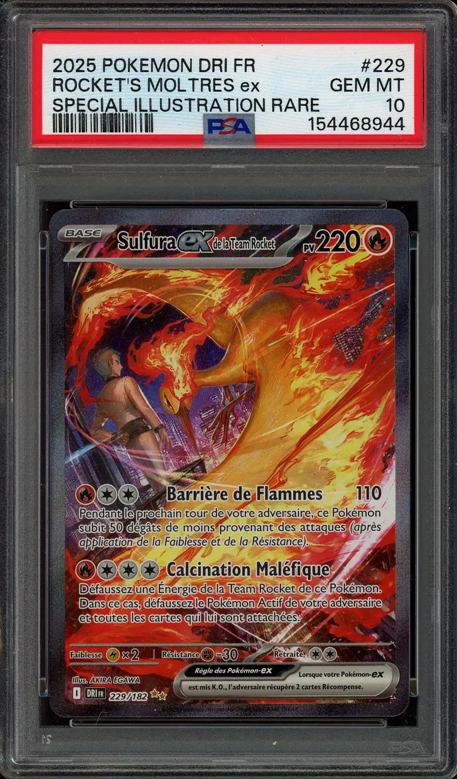 PSA 10 Sulfura Ex de la Team Rocket