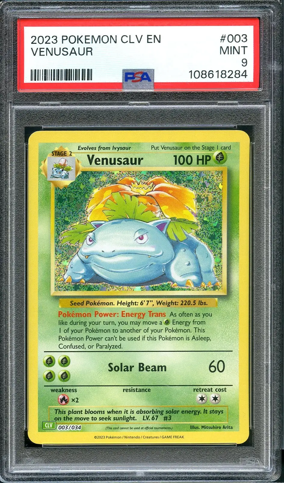 PSA 9 Venusaur Holo