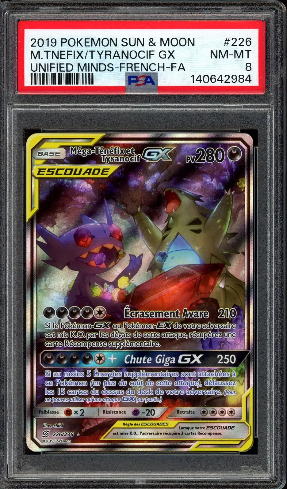PSA 8 Méga-Ténéfix et Tyranocif Gx