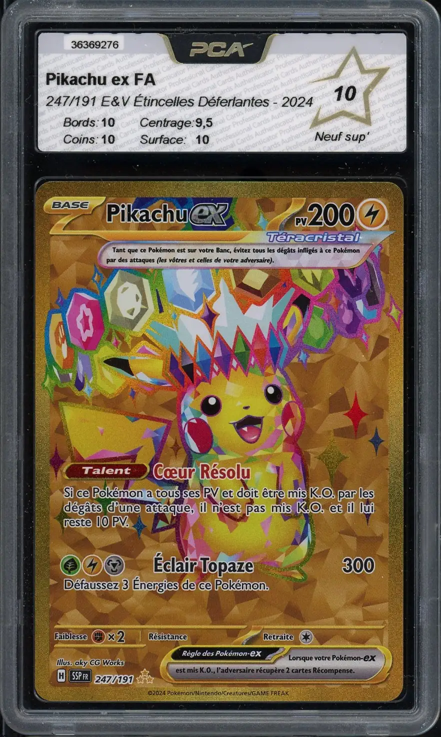 PCA 10 Pikachu Ex Gold