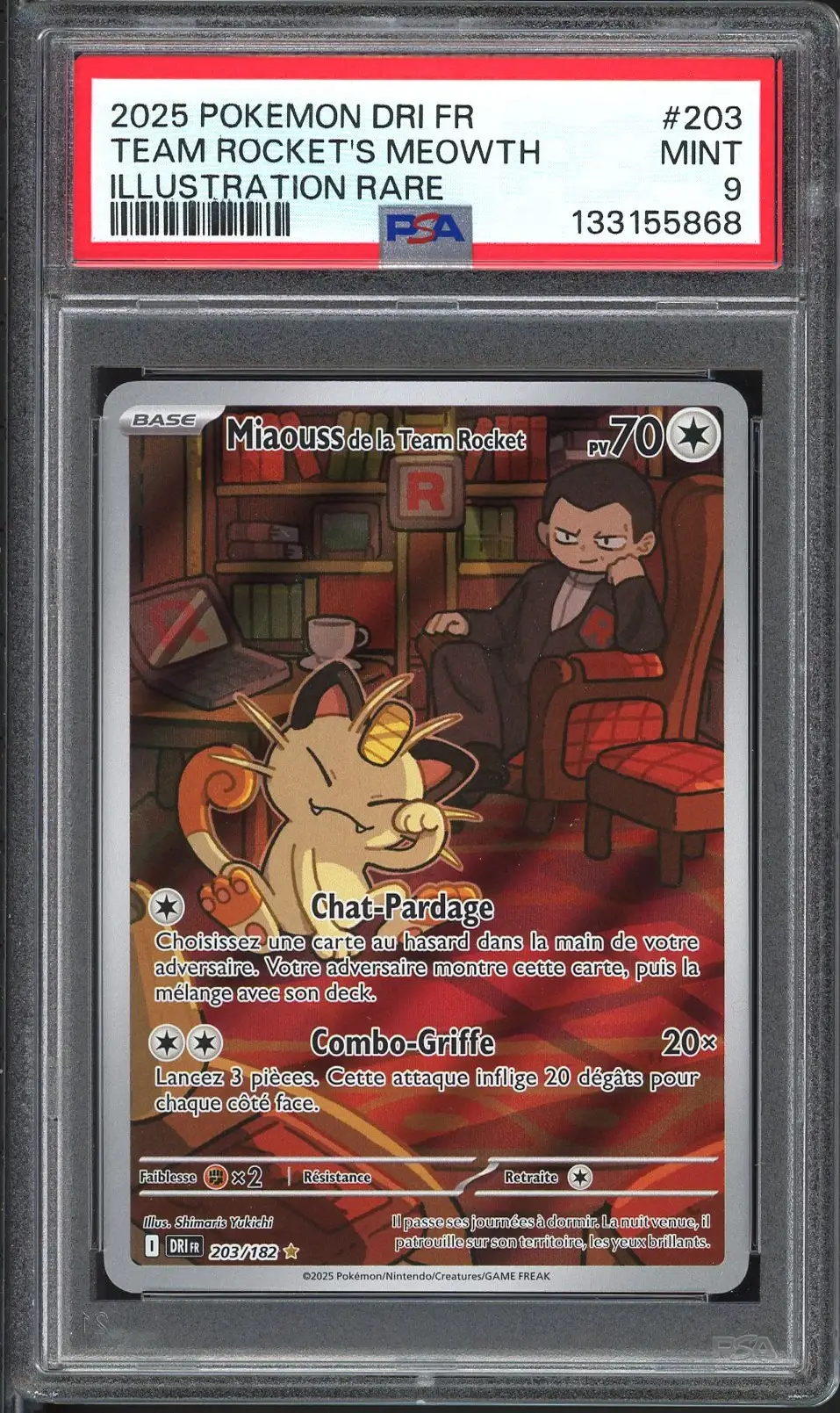 PSA 9 Miaouss de la Team Rocket