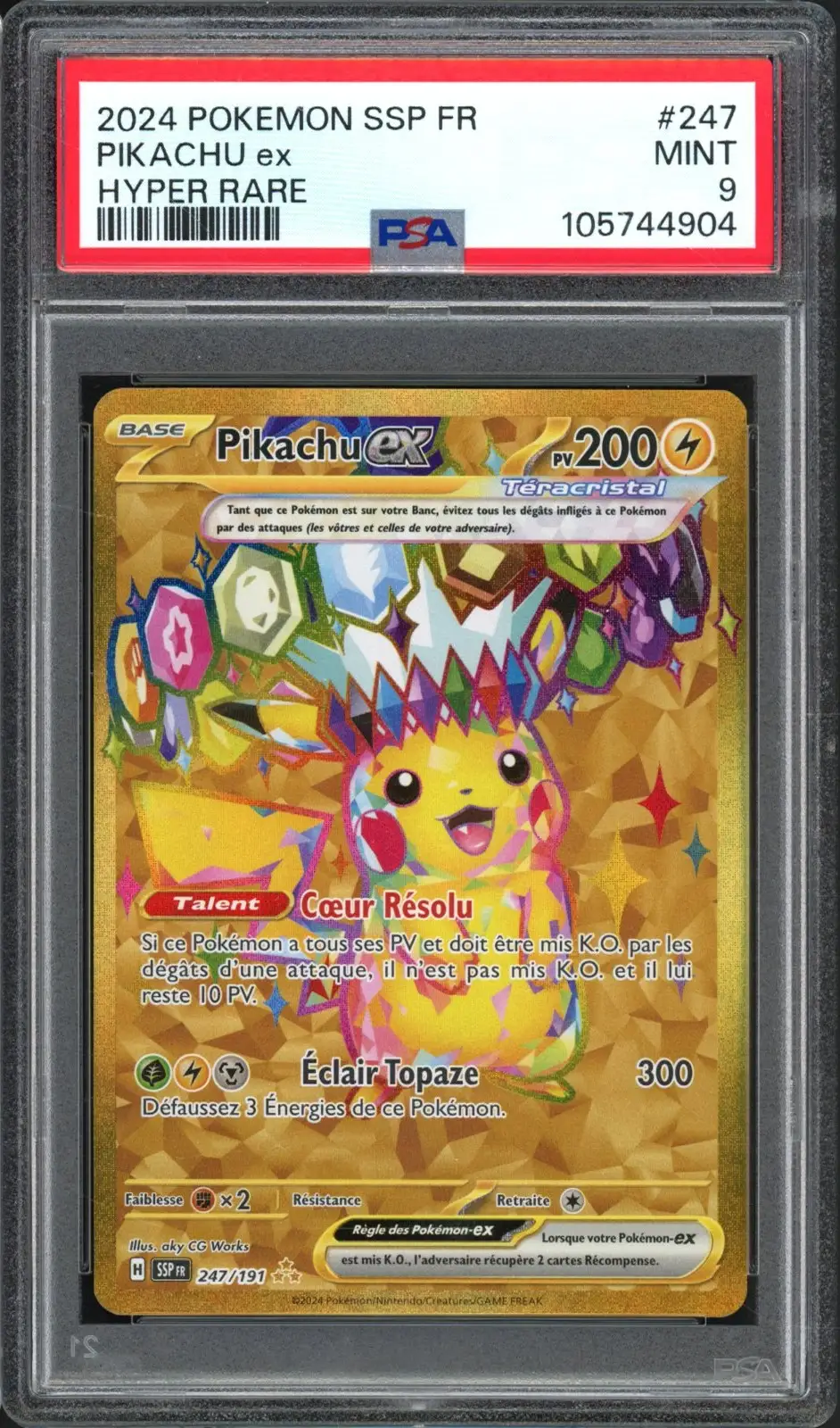 PSA 9 Pikachu Ex Gold
