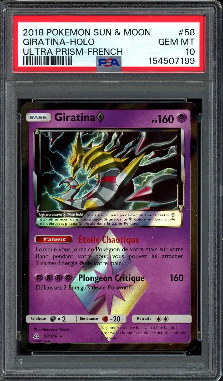 PSA 10 Giratina Prisme Holo