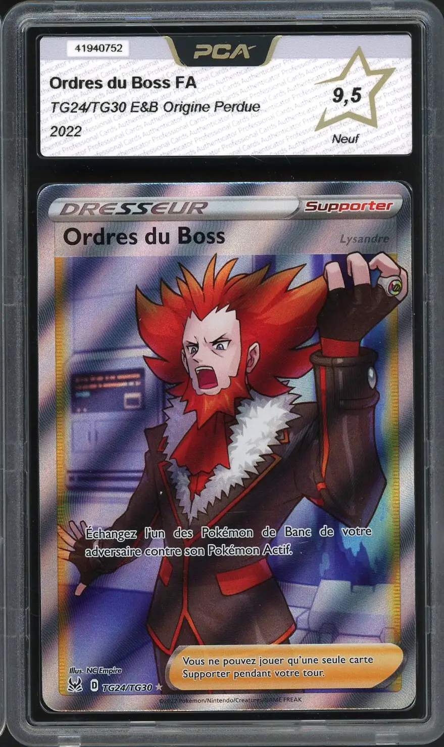 PCA 9.5 Ordres du Boss