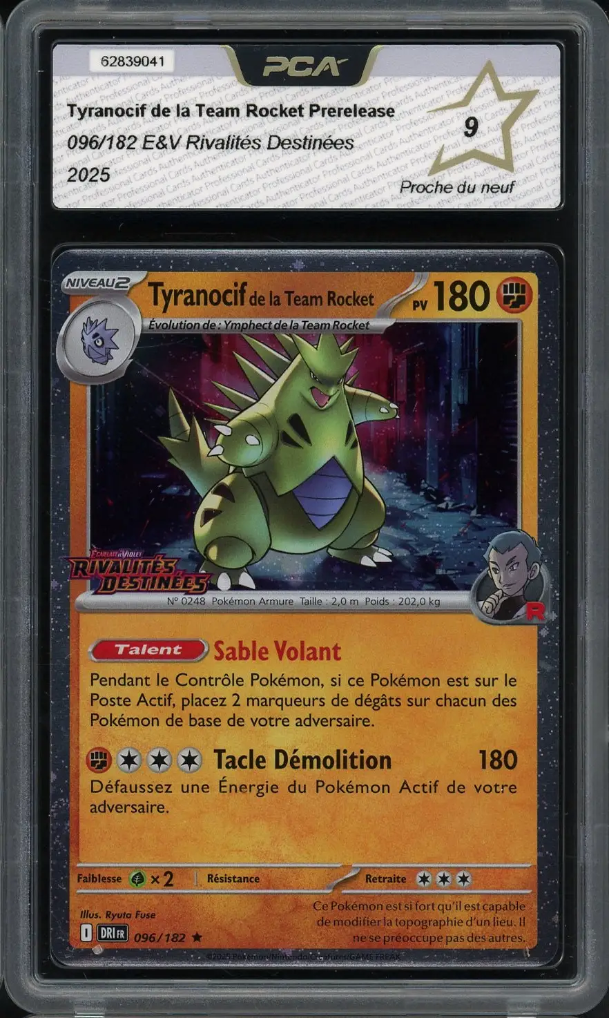 PCA 9 Tyranocif de la Team Rocket Holo Stamp