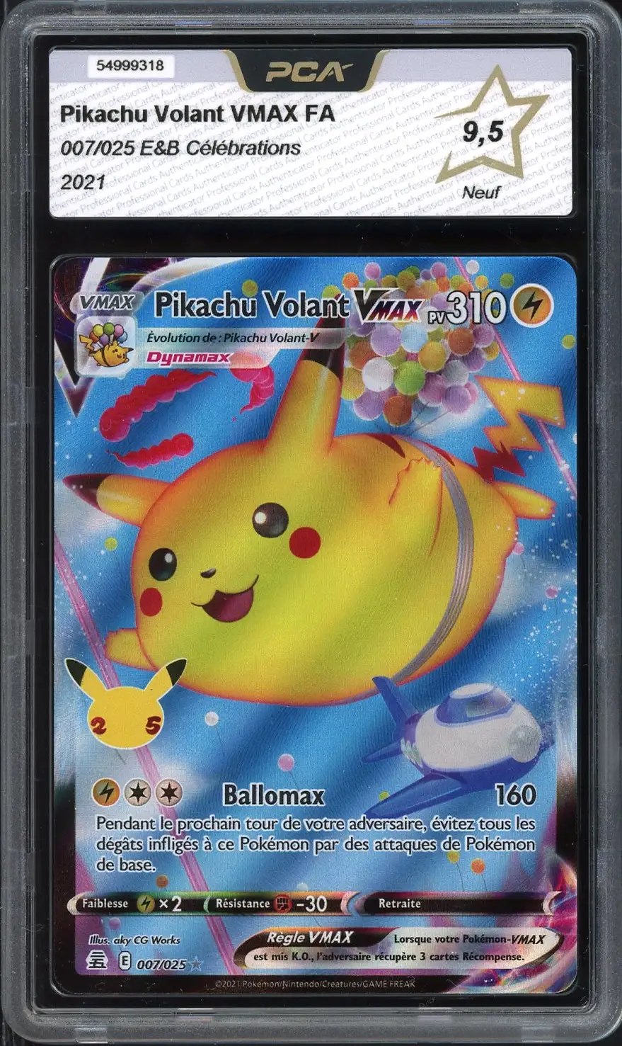 PCA 9.5 Pikachu Volant VMax