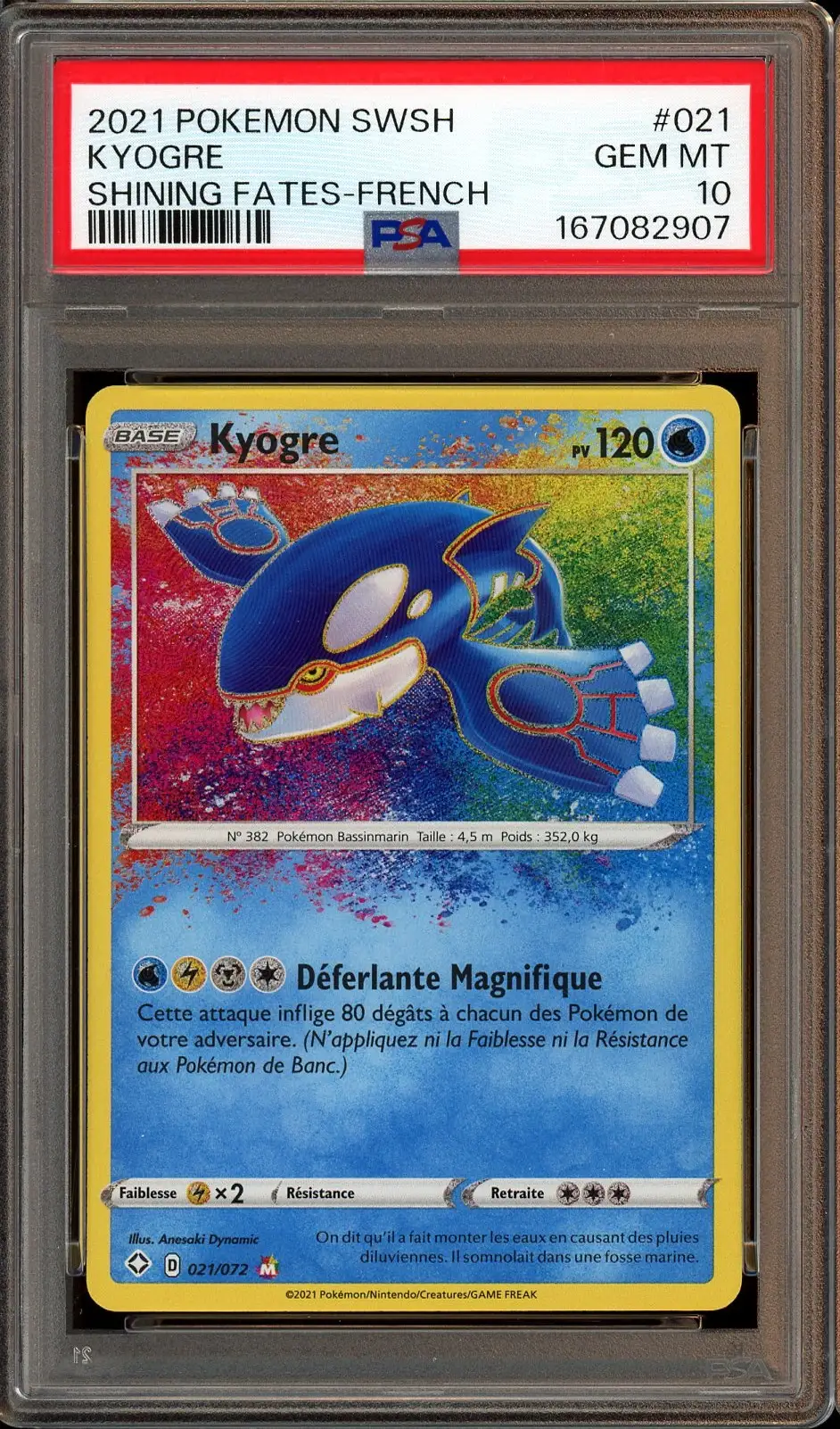 PSA 10 Kyogre Holo