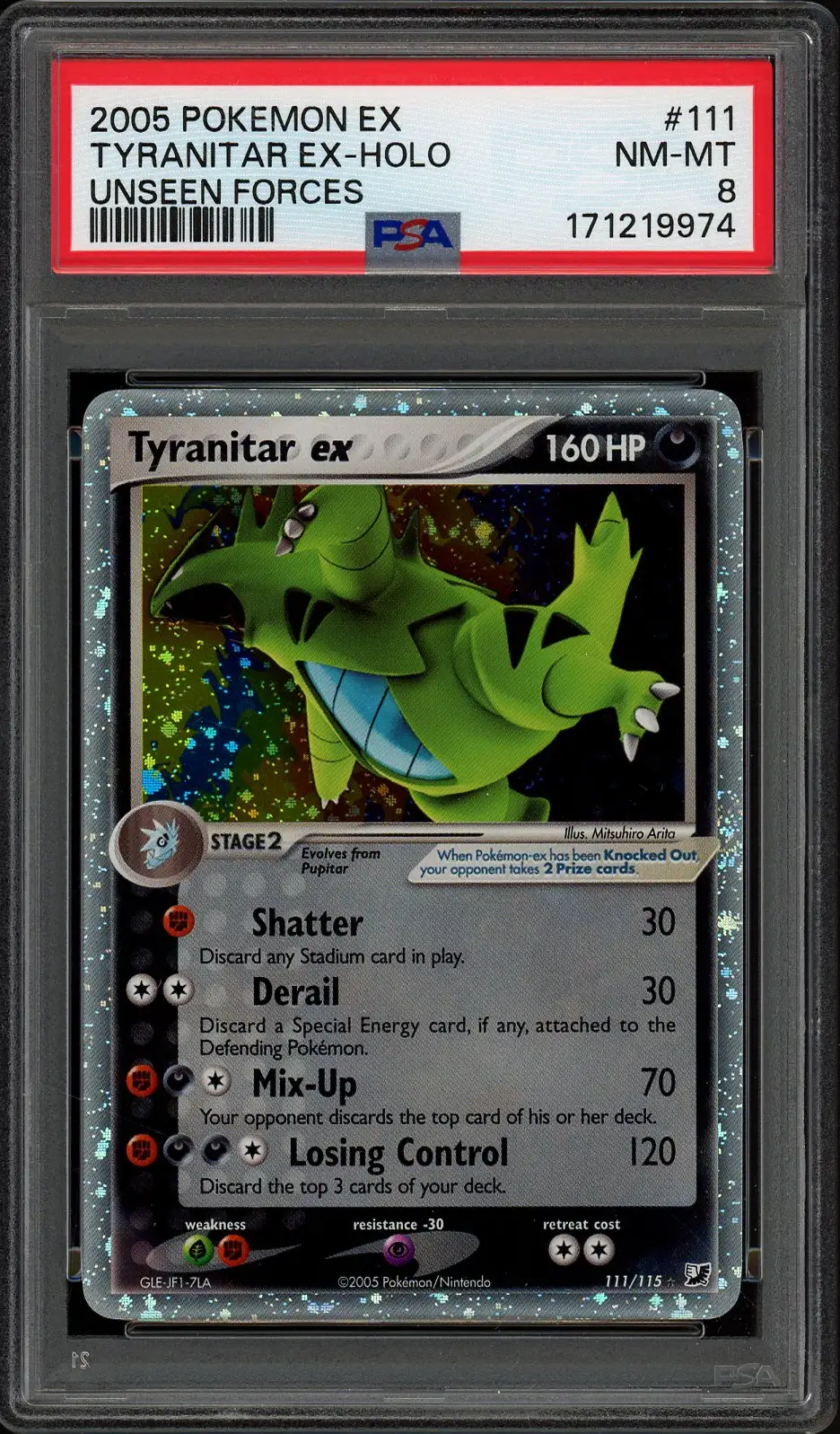 PSA 8 Tyranitar Ex