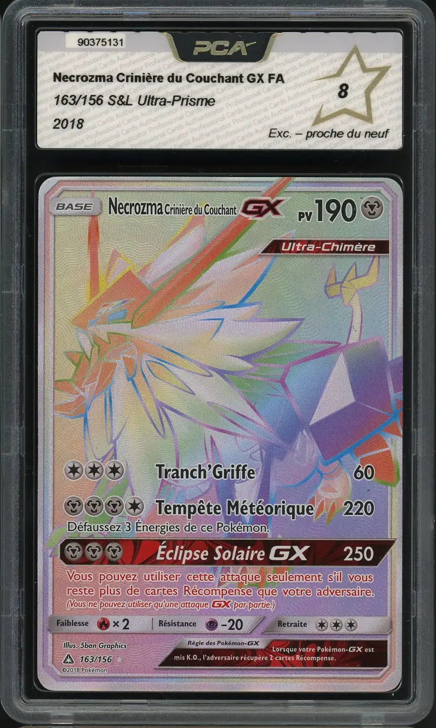 PCA 8 Necrozma Crinière du Couchant Gx Rainbow