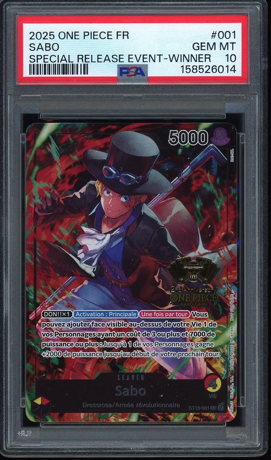 PSA 10 Sabo Stamp