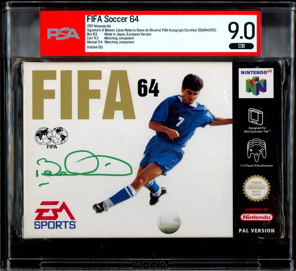 PSA 9.0 Jeu Nintendo 64 Fifa Soccer 64 Signé
