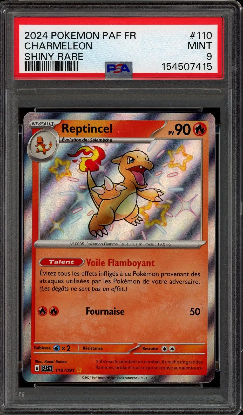 PSA 9 Reptincel Shiny