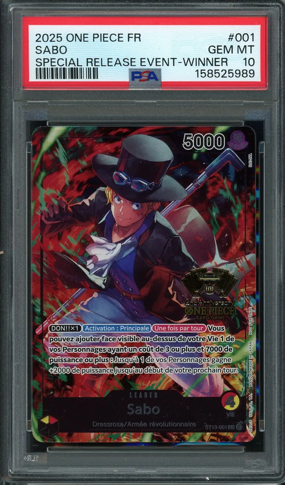 PSA 10 Sabo Stamp