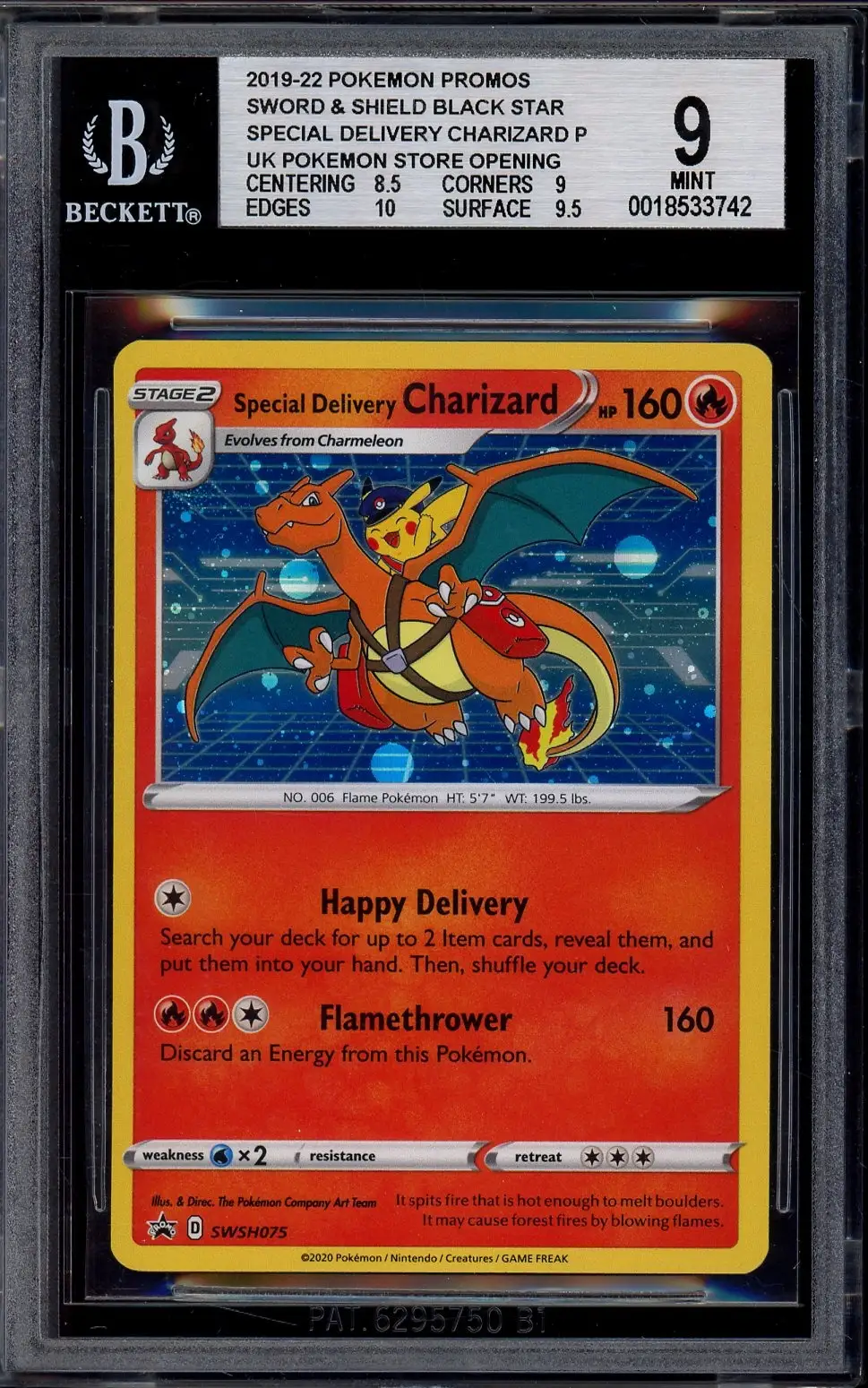 BGS 9 Special Delivery Charizard Holo