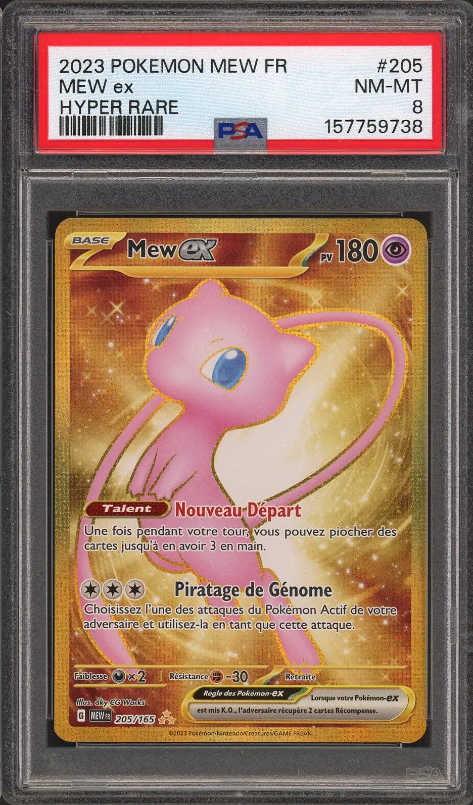 PSA 8 Mew Ex Gold