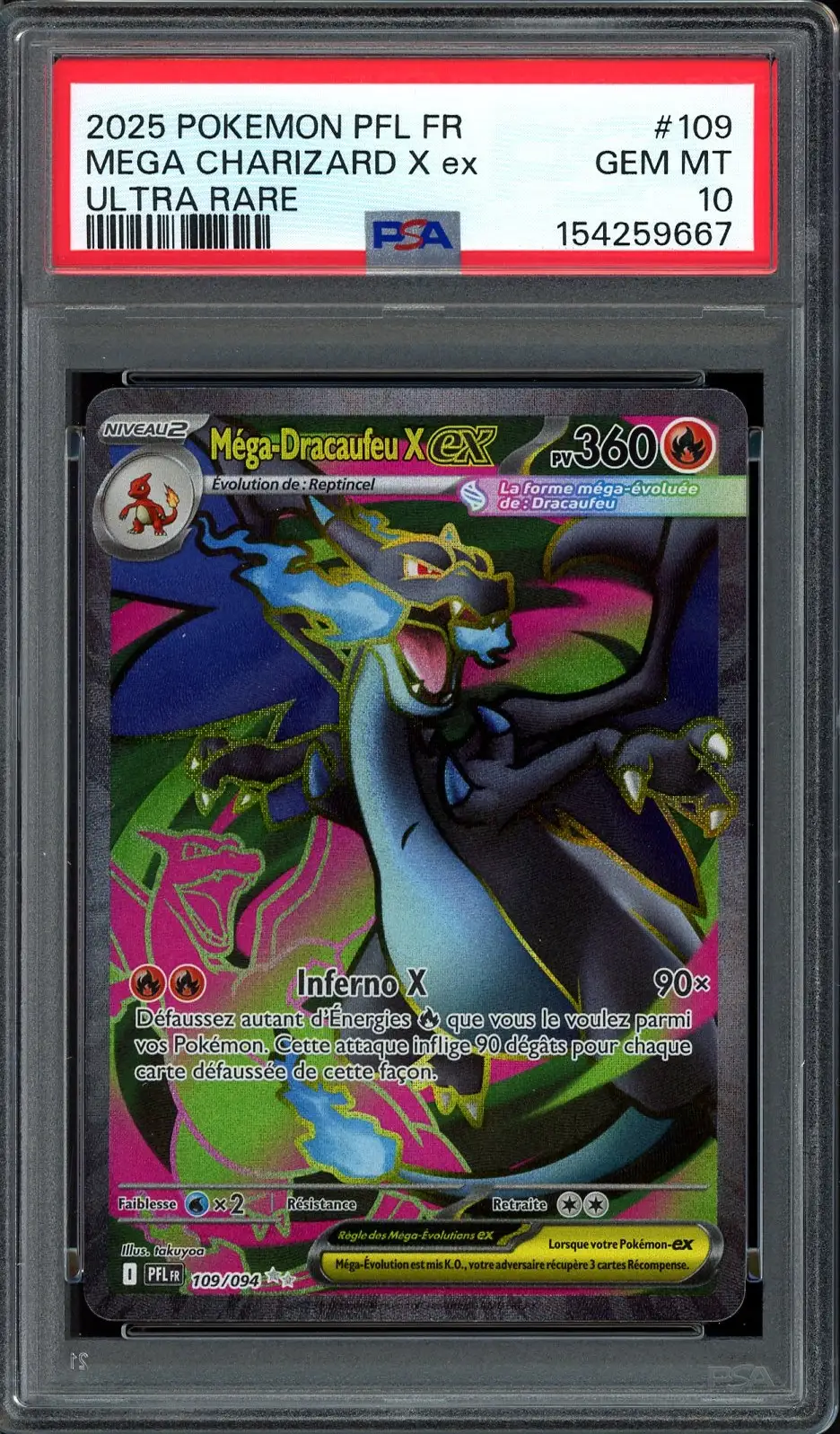 PSA 10 Méga-Dracaufeu X Ex