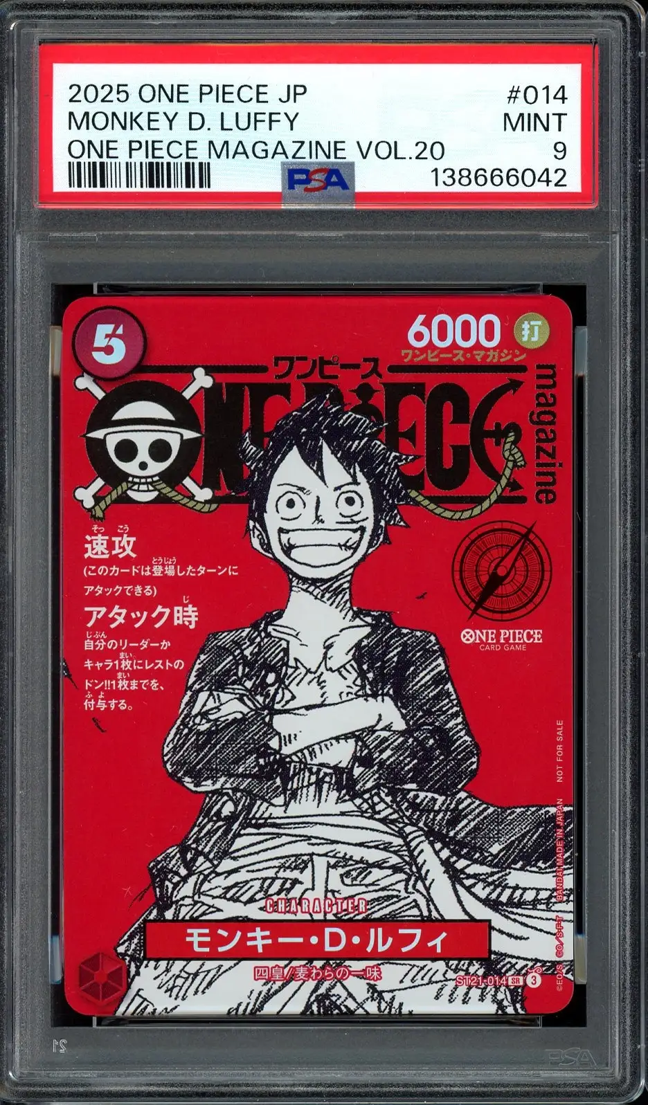 PSA 9 Monkey D. Luffy
