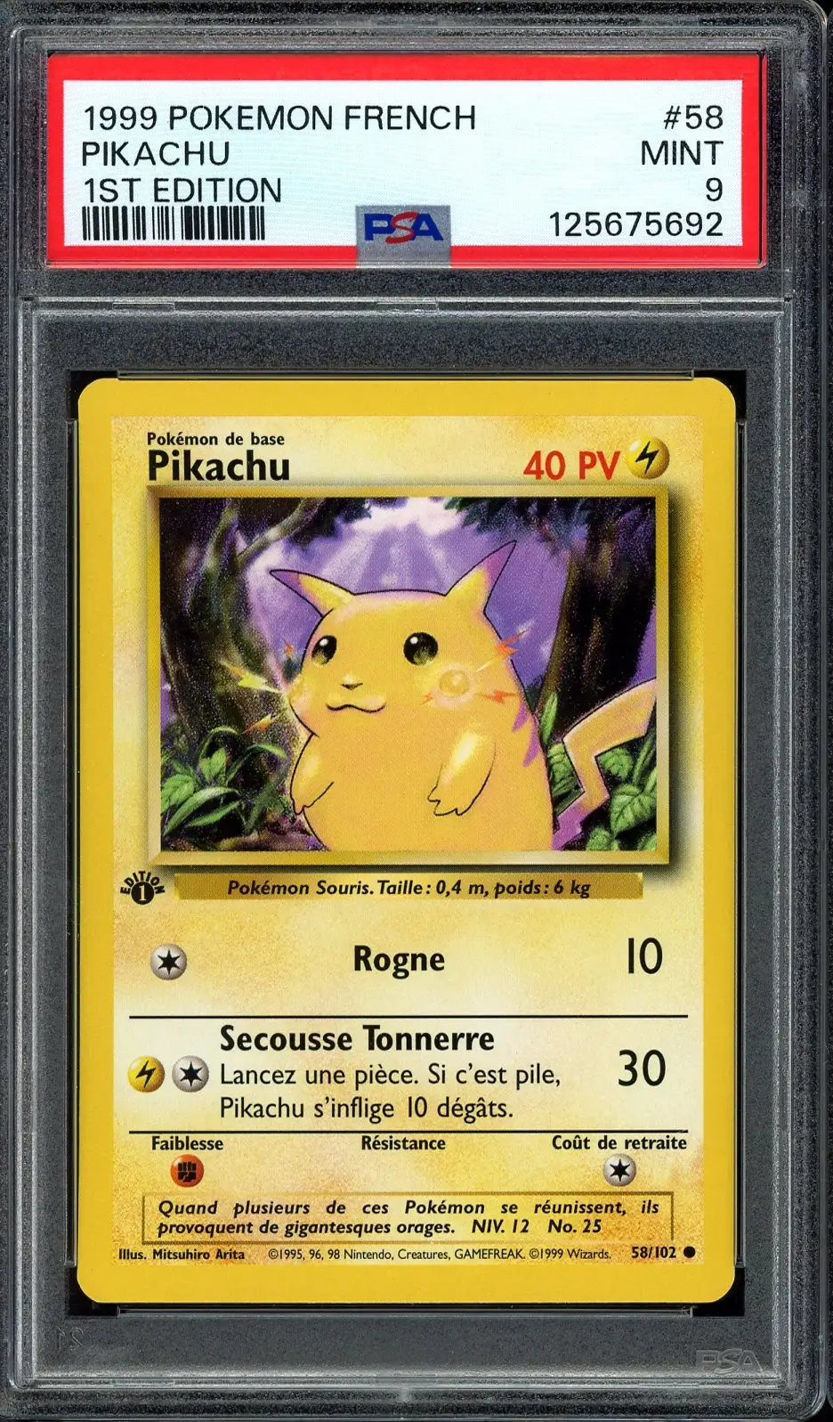 PSA 9 Pikachu