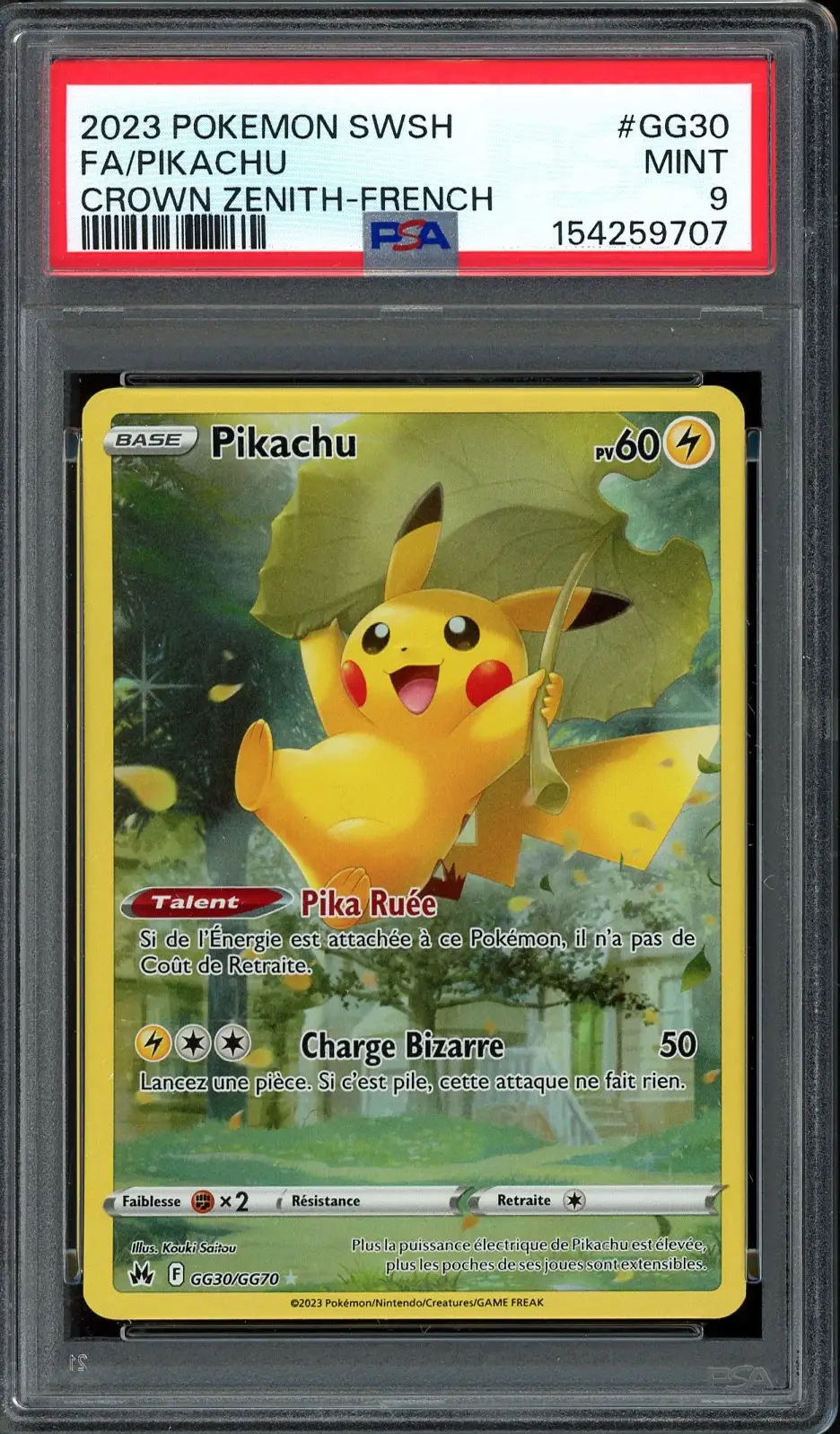 PSA 9 Pikachu