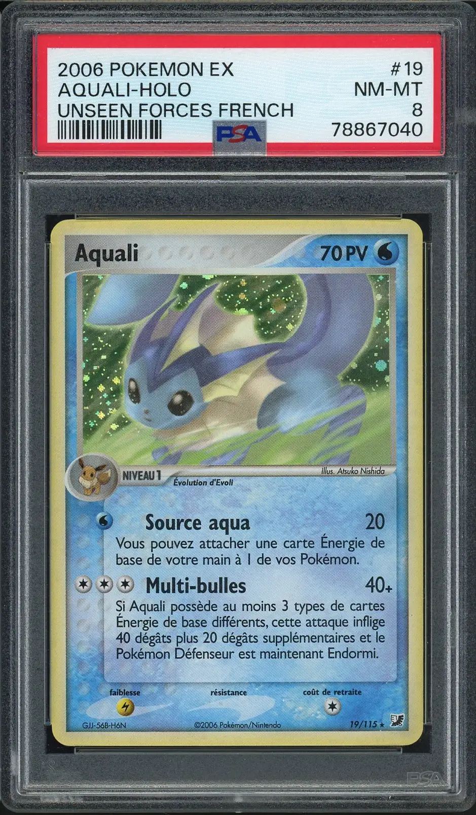 PSA 8 Aquali Holo