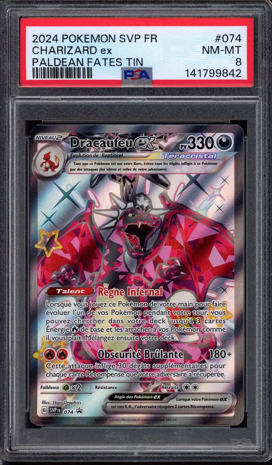 PSA 8 Dracaufeu Ex