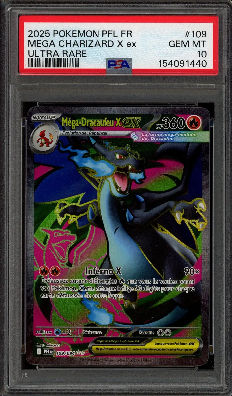 PSA 10 Méga-Dracaufeu X Ex