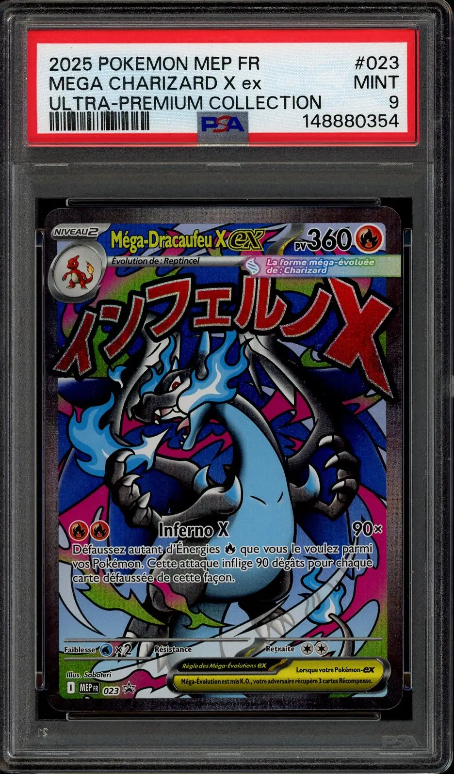 PSA 9 Méga-Dracaufeu X Ex