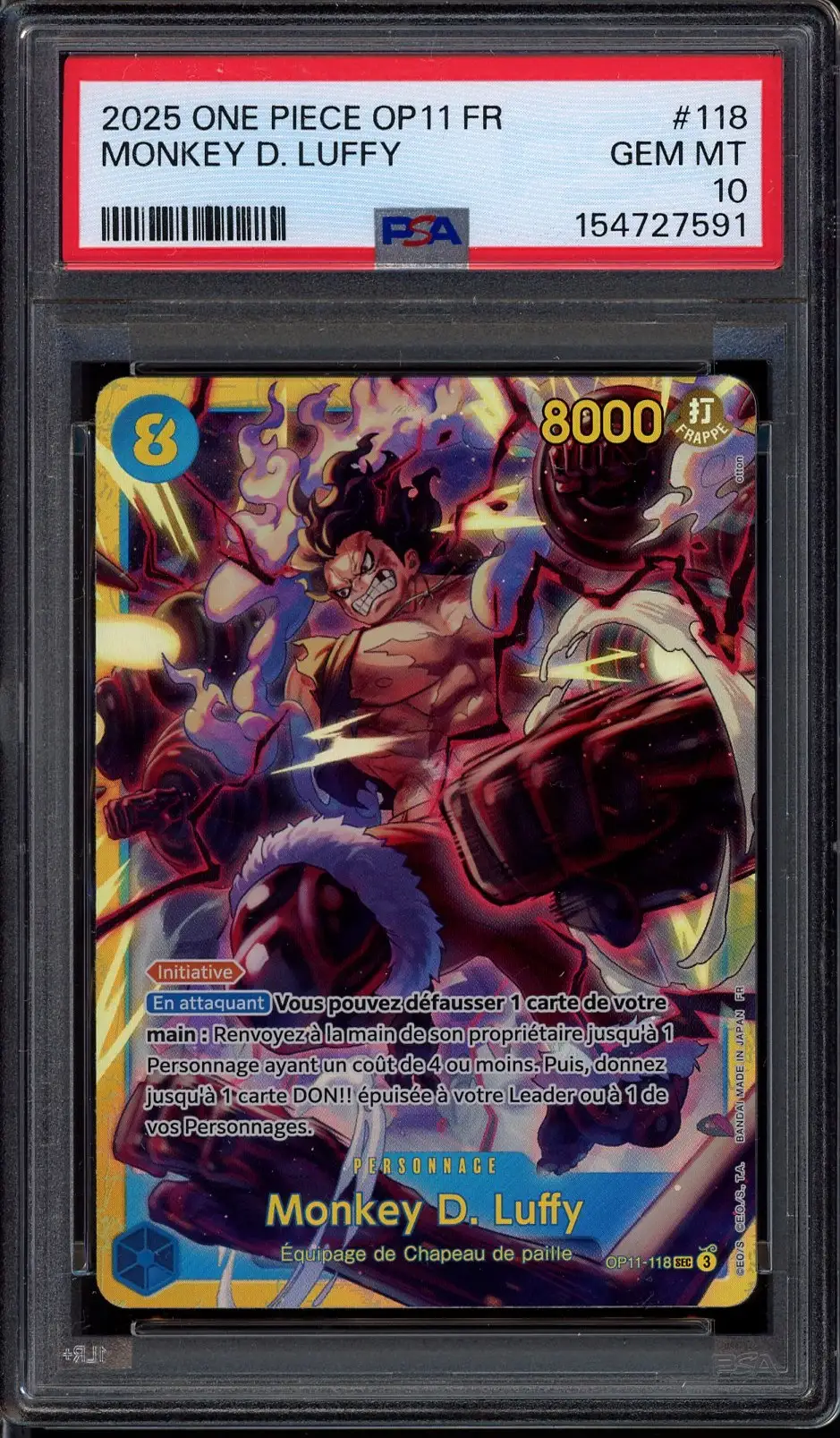 PSA 10 Monkey D. Luffy
