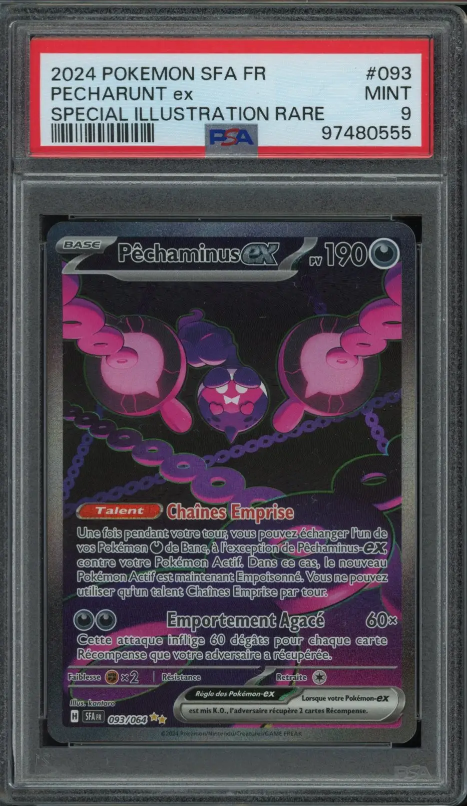 PSA 9 Pêchaminus Ex