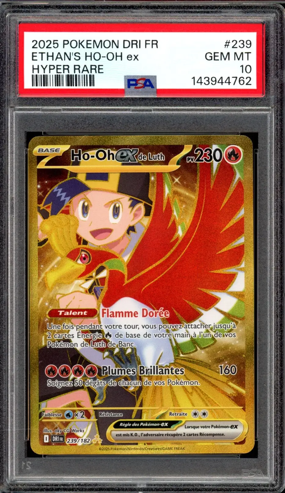 PSA 10 Ho-Oh Ex de Luth Gold