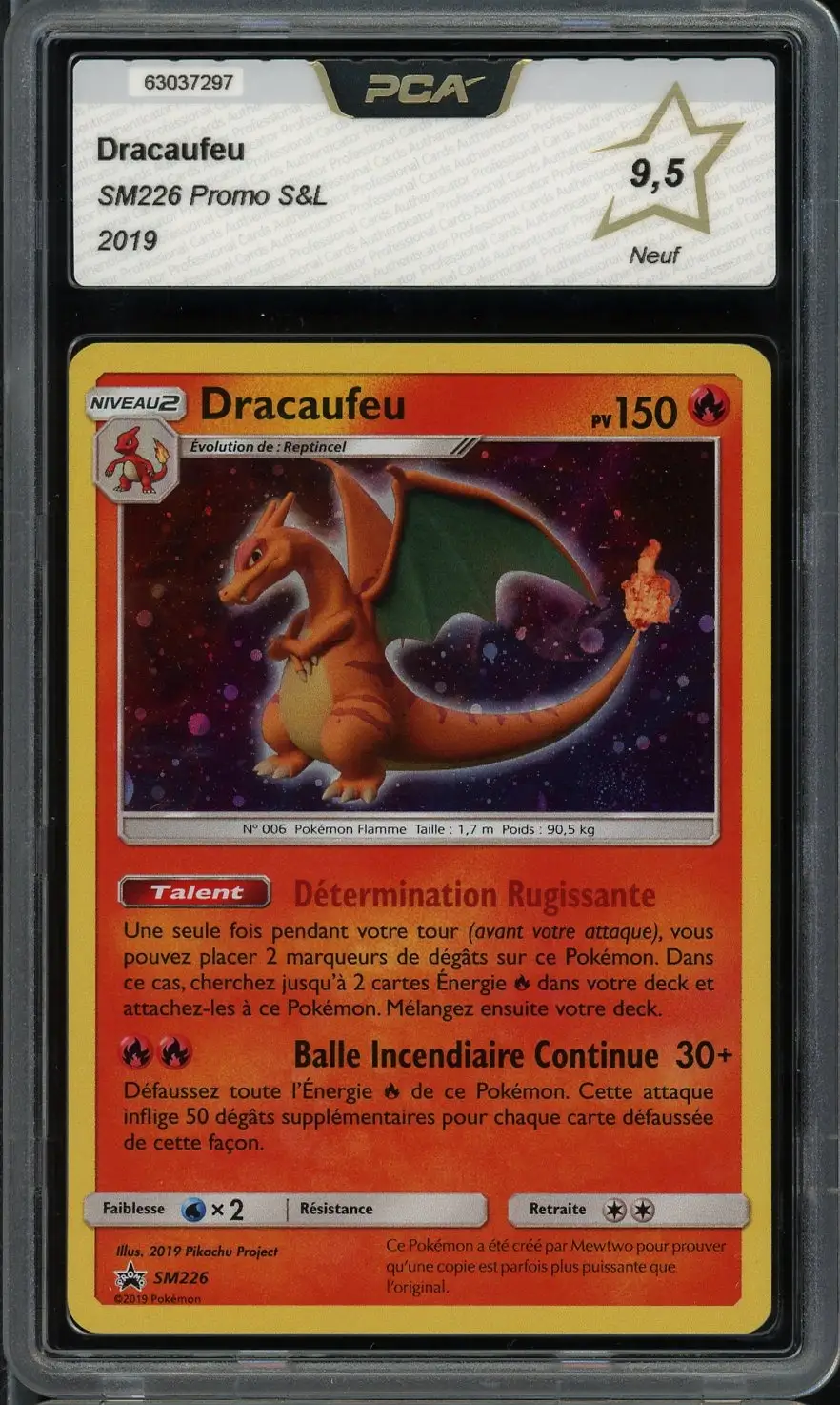 PCA 9.5 Dracaufeu Holo