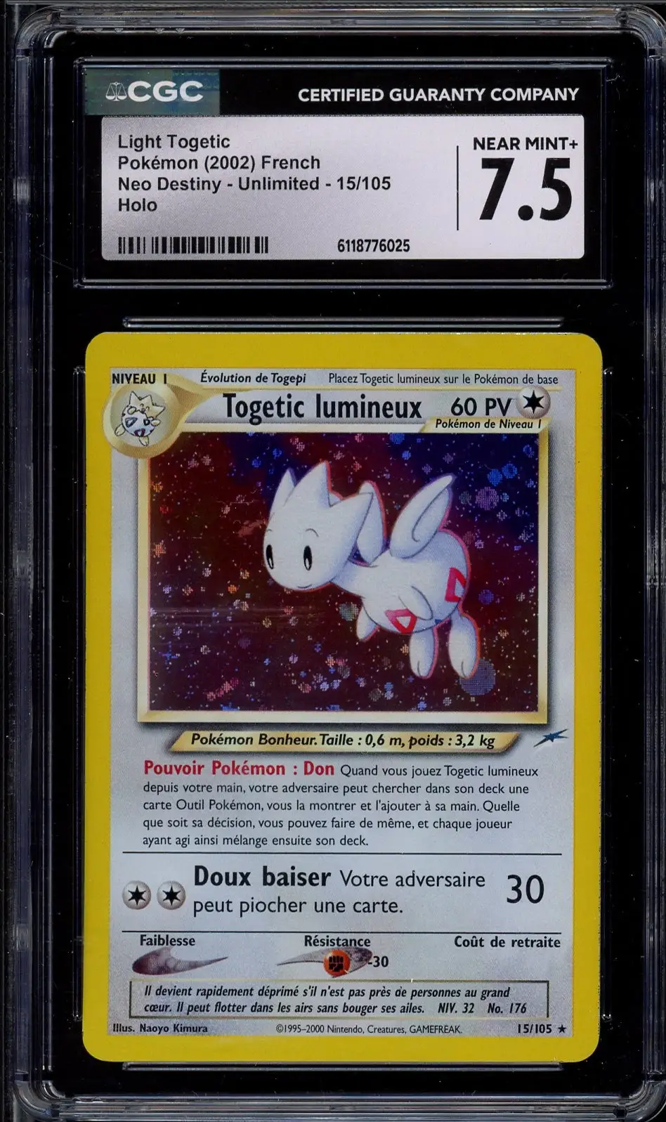 CGC 7.5 Togetic Lumineux Holo