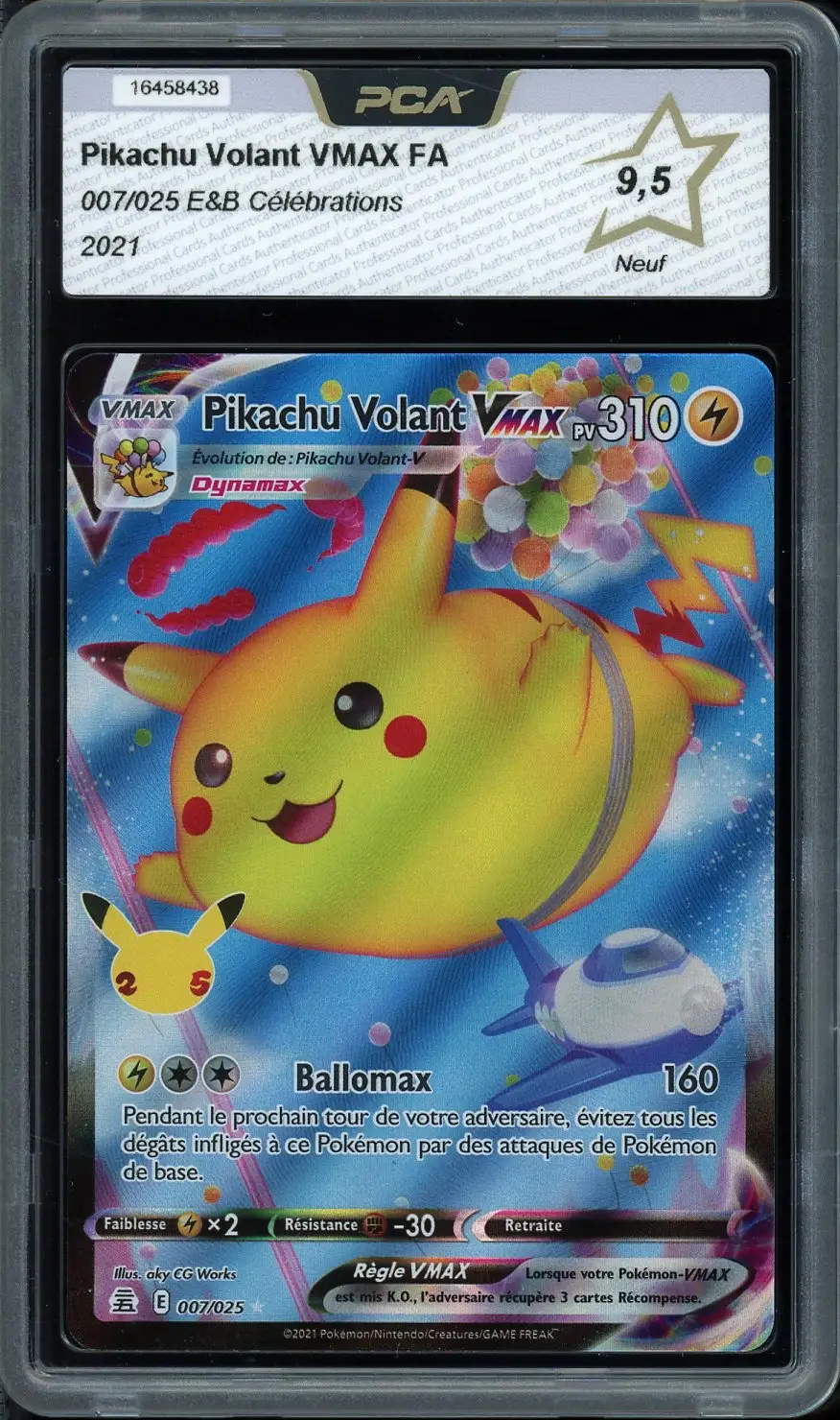 PCA 9.5 Pikachu Volant VMax