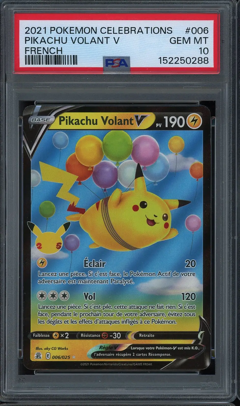 PSA 10 Pikachu Volant V