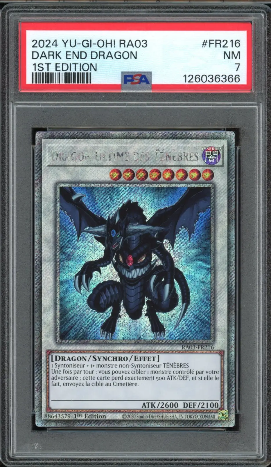 PSA 7 Dragon Ultime des Ténèbres