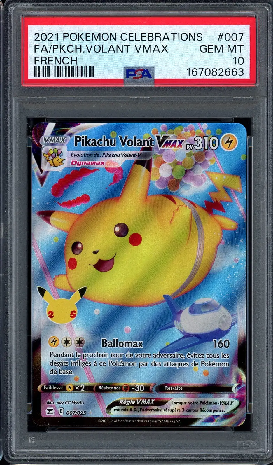 PSA 10 Pikachu Volant VMax