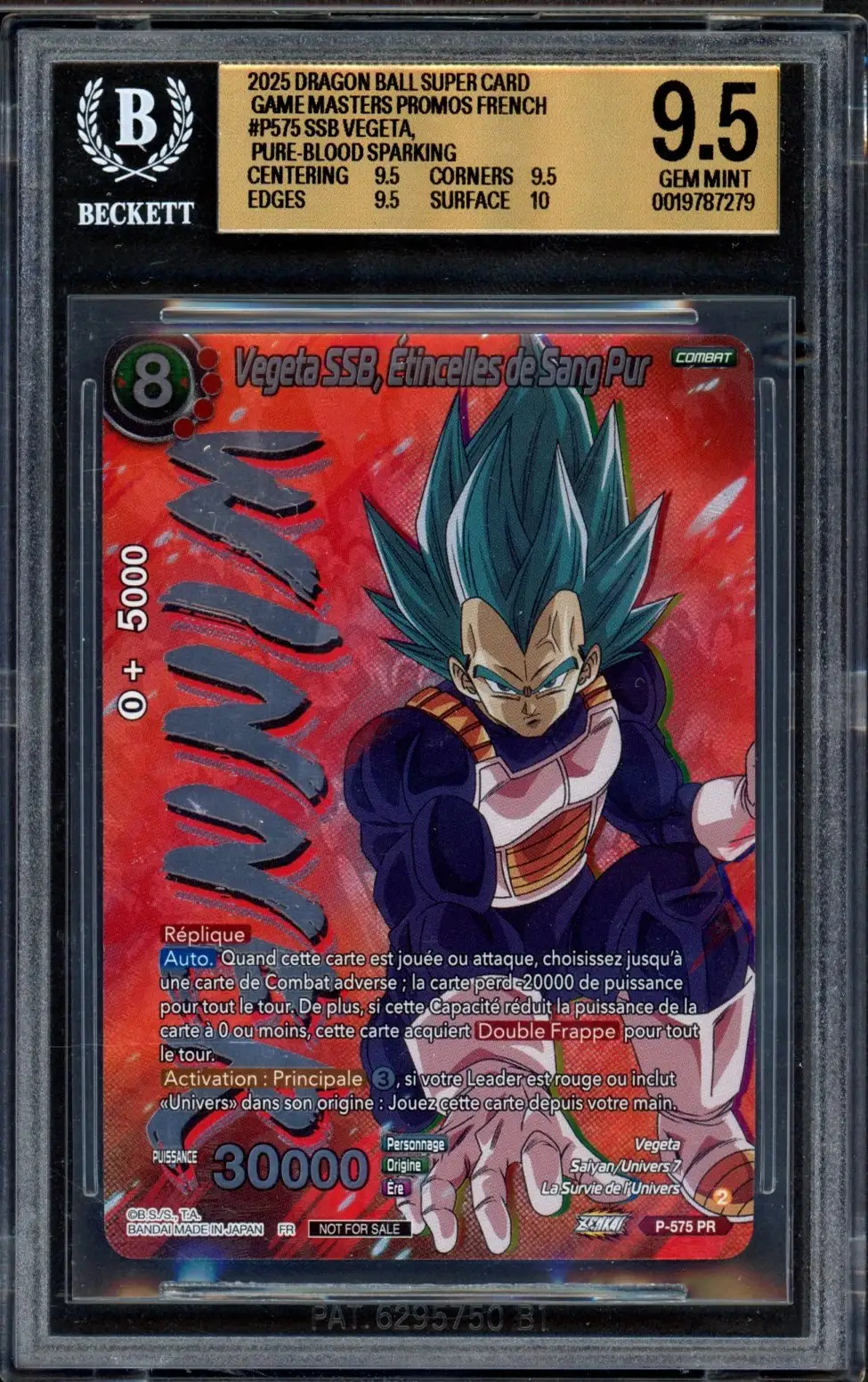 BGS 9.5 Vegeta SSB, Etincelles de Sang Pur